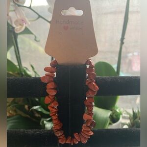 Red Jasper Natural chip stone Handmade Bracelet